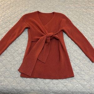 Faux wrap sweater